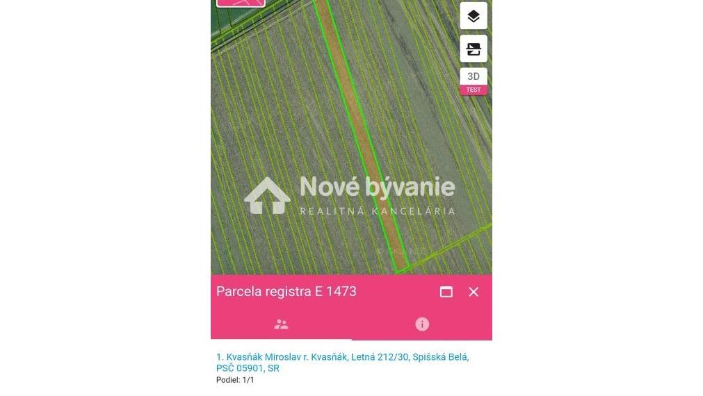 Realitná kancelária Nové bývanie Vám Exkluzívne ponúka na predaj krásny veľký pozemok.