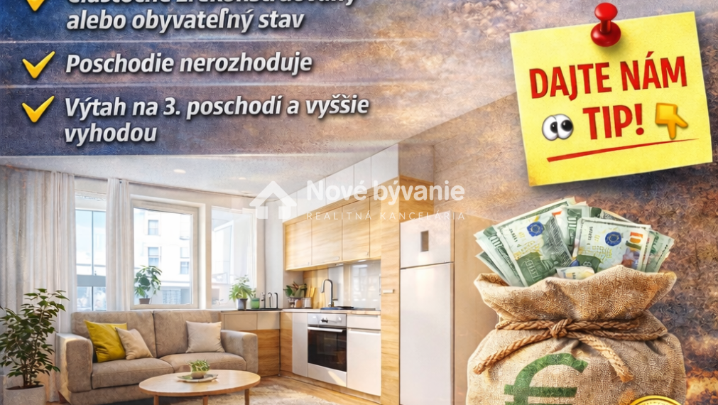 Hľadám garsónku alebo 1-izbový byt v Želiezovciach