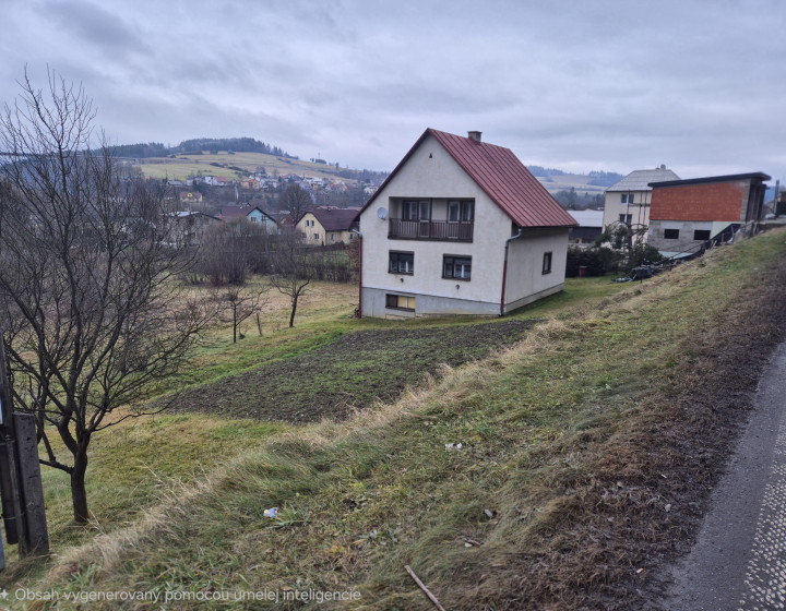 Exkluzívne: dom 90m²,  pozemok 705m², Čierne okr. Čadca