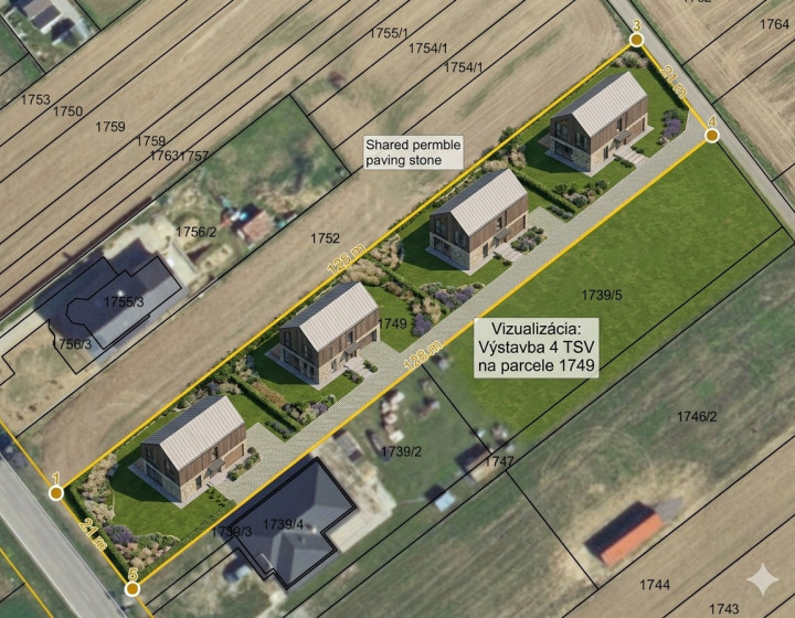 Exkluzívne stavebný pozemok: 2744m², obec Tuchyňa okr. Ilava