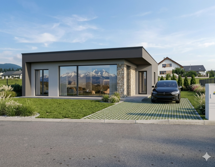 MLYNICA IBV Pod lesom, stavebný , výhľad Vysoké Tatry