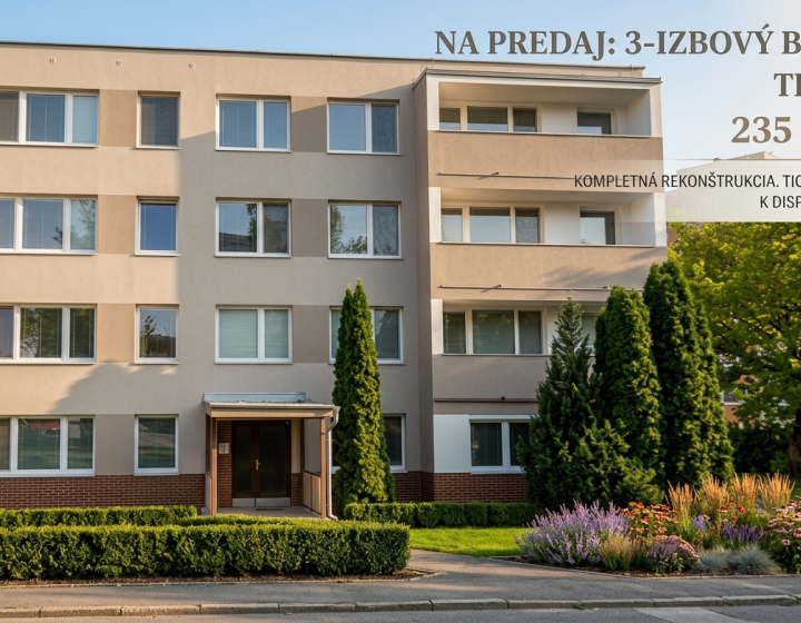 Moderný 3-izbový byt ako nový – kompletná rekonštrukcia 2026